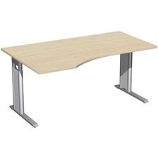 Eckschreibtisch, links, C-Fuß