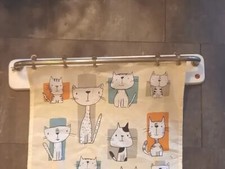 Vintage Handtuchhalter Geschirrtuchhalter weiss Küche Tuchhalter 56cm lang