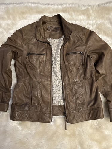 Braune lederjacke 36 von - braune,
