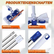 Fensterwischer mit Teleskopstiel 3 in 1 Fensterabzieher Teleskop-stange 400cm