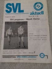 SV Langenau 08 - Westfalia Herne (Stadionzeitung vom 28.03.1992)