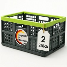 Klappbox faltbar & extrem stabil aus robustem Kunststoff in Anthrazit Klappkorb