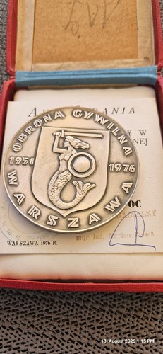 Medaille zivilschutz warschau - medaille,