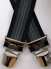 eleganter Herrenhosenträger, 35mm breit, 4 extra starke ABC-Clips, Blitzversand