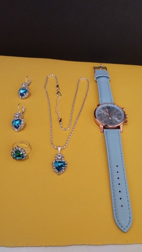 Schmuckset 5teilig mit uhr - schmuckset, und