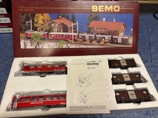 BEMO H0m Ge 4/4 601 + Personenwagen RhB 5-t Viehzug-Set 7252 110