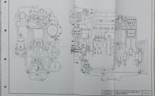 MWM Dieselmotor TKD 1105 V (4-Zylinder) Längs- und Querschnittbilder 2 Varianten