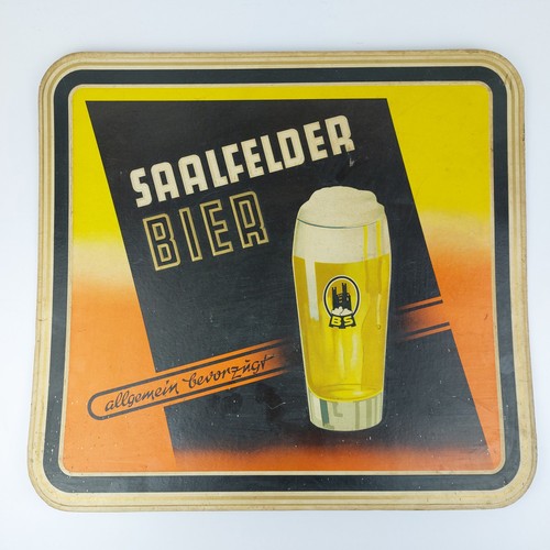 Saalfelder bier schild pappe - saalfelder,
