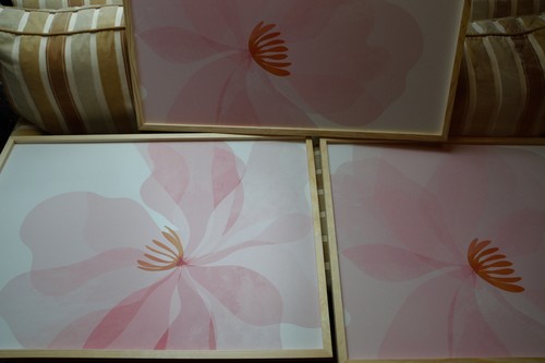 3er kunstdrucke kirschblüte - 3er, |