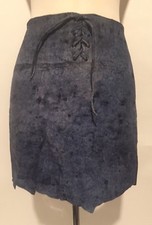 Rossodisera Damen echt Wildleder Anzug KOSTÜM Set ROCK - Weste Gr.S