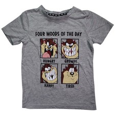 Looney Tunes Taz Jungen T-Shirt Taz Größe 5 - 6 Jahre grau statisch Kurzarm