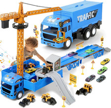 Baustellenfahrzeuge Kinder Kran LKW Spielzeug Mit doppelter
