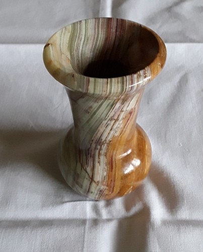 Kleine alabaster vase cm - alabaster, 9,5
