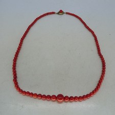 Antiker Biedermeier Korallenkette mit Verlauf