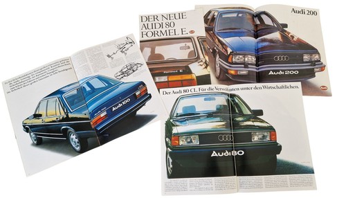 Alte audi oldtimer prospekte - alte,