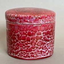 Gerold Porzellan Dose mit Deckel Marmor Optik Weinrot Vintage