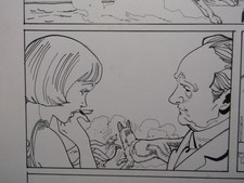 Comic Originalzeichnung HEIDI (Bastei Verlag) drei beste HUNDEFREUNDE!!!