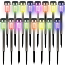 Gartenleuchte Solarleuchte Gartenlampe Außen LED Solarlampen Garten Balkon Bunt