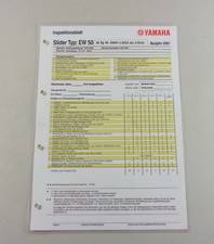 Inspektionsblatt Yamaha Slider