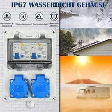 Kombi Wandsteckdose CEE 16A 5P mit 2x Schuko 230V BALS Steckdosen 400V IP67