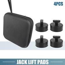 4 Stück Jack Pad mit Aufbewahrungstasche Jacking Lift Pucks Schwarz Gummi
