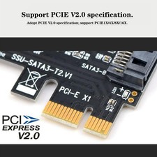 PCI-E SATA 1X 4X 8X 16X PCI-E Cards PCI Express To SATA 3.0 2-Port SATA III 6Gbp