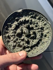 EDLER CHINESISCHER TANG-DYNASTIE VERSILBERTER BRONE SPIEGEL LÖWE UND TRAUBE 618-907CE