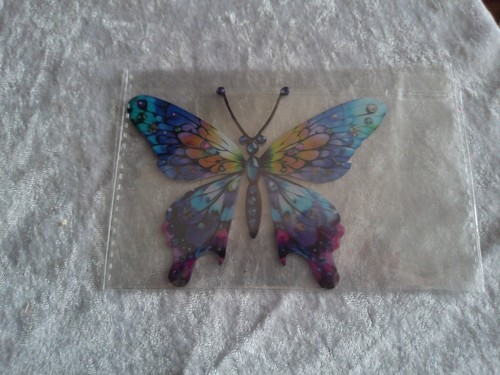 Wand-Deko/Metall/Schmetterling