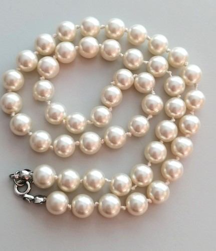Elegante weiß perlen kette - elegante,