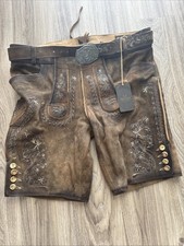 Herren Lederhose kurz - Trachtenlederhose Trachtenhose Gr. 52 Echt Leder