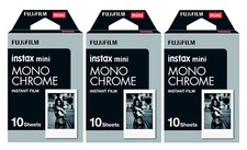 Fuji Instax Film 3x10 = 30 Aufnahmen Monochrome Schwarz Weiß f Mini 8 9 11 12