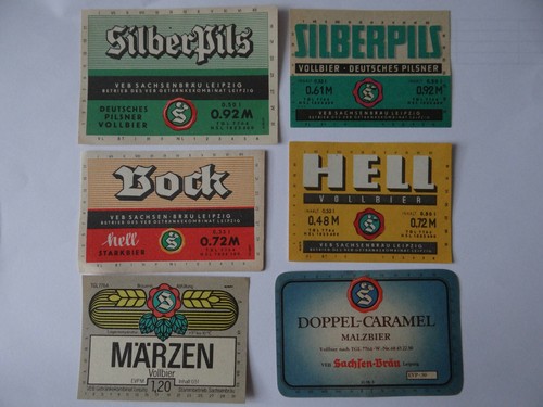 Ddr bier etiketten veb - -,