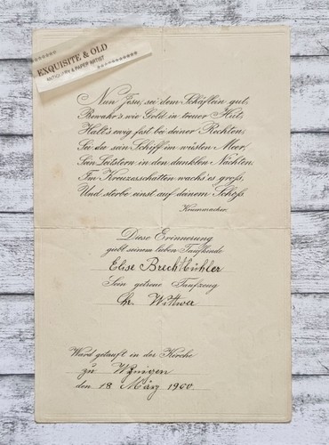 1900 erinnerung taufkind - erinnerung,