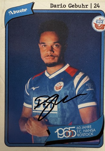 Autogrammkarte dario gebuhr - autogrammkarte,