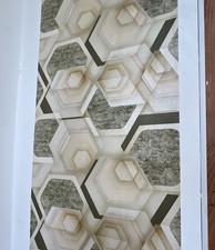 1 Rolle OVP Original 70er Jahre Tapete Vintage Tapetenrolle geometrische Muster