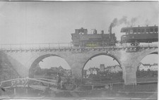 Foto Dampflok 98 442 (bay. PtL 3/4) auf Viadukt, Bayern um 1928, 11x7cm, echt
