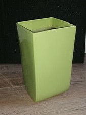 grün glasierte Vase, Deko-Topf aus Keramik/Steingut