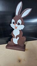 Osterhase  Schokoladenbraun aus Holz  als Deko zu Ostern groß