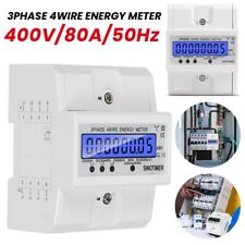 Drehstromzähler geeicht für DIN Hutschiene+3x 230/400V 10(100)A 3 Phasen 4 Draht