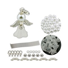 30x Bastelset Schutzengel Charms Engel Perlen Glücksbringer Acryl Kelche