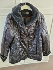 Jacke Winterjacke Schwarz Glänzend Gesteppt Steppjacke 46