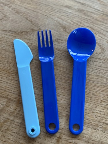 Besteck von tupperware blau - von, in