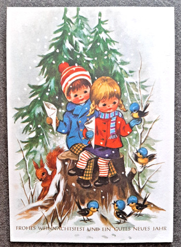 Alte postkarte frohes - alte, "frohes