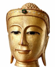 Vergoldeter Buddha-Kopf aus