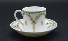 Antike Mokka, Mocca Tasse, NYMPHENBURG, Handmalerei Rosen