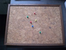 Pinnwand Kork 40 x 29 cm,Pinnwand Kork Klein, Pinwand Korktafel mit Nadeln