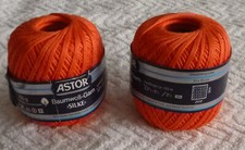 Handarbeit: ASTOR Baumwoll-Garn "Silke" KORALLE 2 Knäuel 50/45 gr mercerisiert