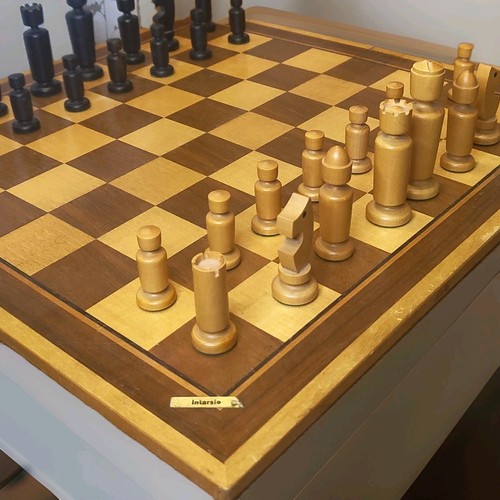 Vintage holz schachspiel - vintage,