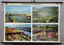 Rollbild Foto Vintage Wandtafel Leben in Großbritannien Nordirland