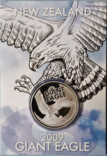 New Zealand Neuseeland  Giant Eagle  2009   1 $   1 Oz.  Silber  .999